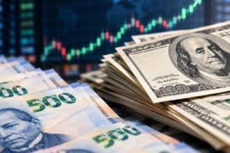 Peso mexicano rompe los 18.60 por dólar ante tropiezo del T-MEC; Wall Street avanza por la IA